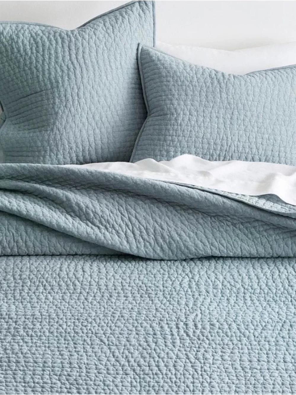 Pottery Barn Quilted Coverlet Set in Sage